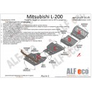 Стальная защита картера Alfeco MITSUBISHI L200 14.43