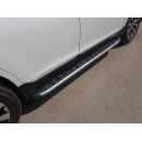 Пороги алюминиевые с пластиковой накладкой SUBARU OUTBACK SUBOUT15-11SL (ТСС)