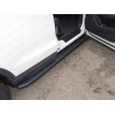Пороги алюминиевые с пластиковой накладкой AUDI Q3 AUDIQ315-01BL (ТСС)